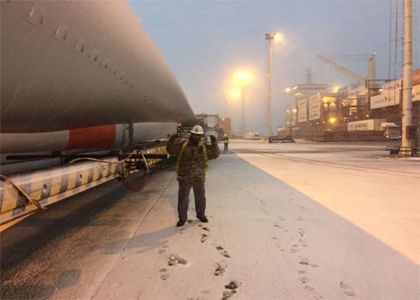 TITAN Extendable lowbed trailers for wind blade transport  application