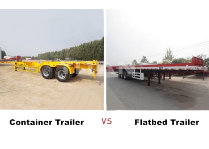 What is the difference between flatbed semi trailer and container trailer?
