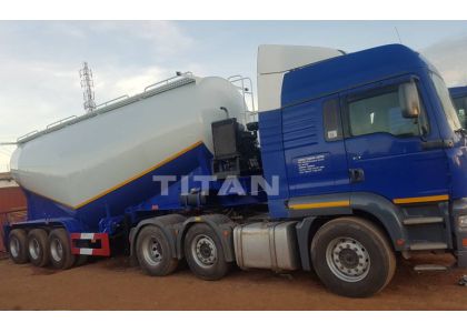 3 Axle 50 Cbm Bulk Cement Tanker Trailer in Zambia