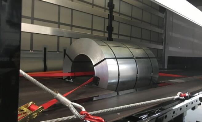 How does Europe transport steel rolls?