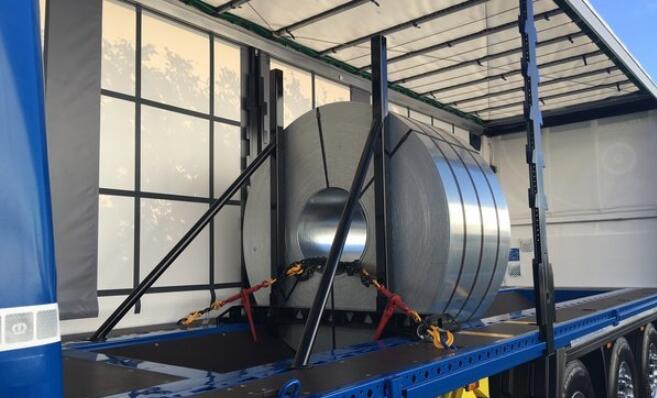 How does Europe transport steel rolls?