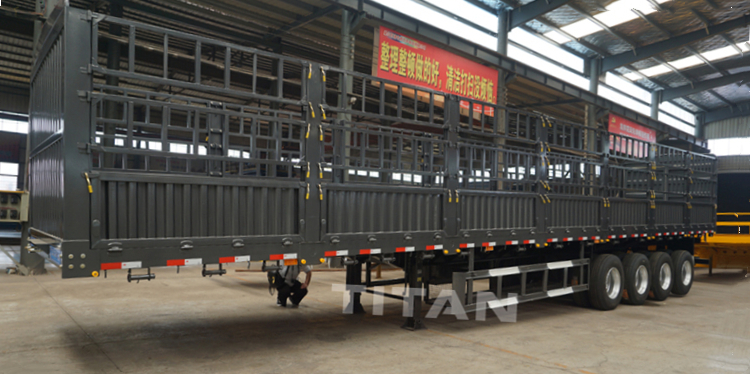 semi trailer with fence