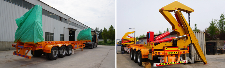 Side lift container transport