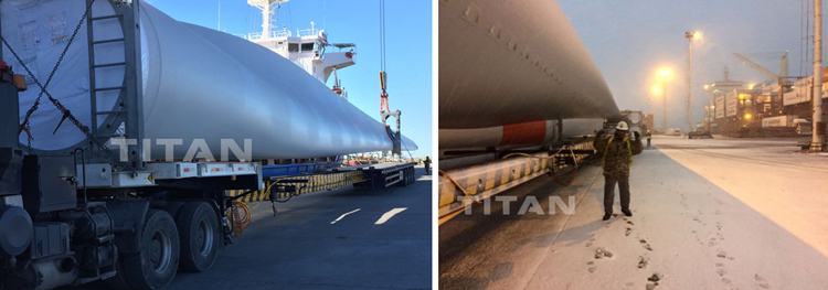 Customers feedback with windmill blade trailer