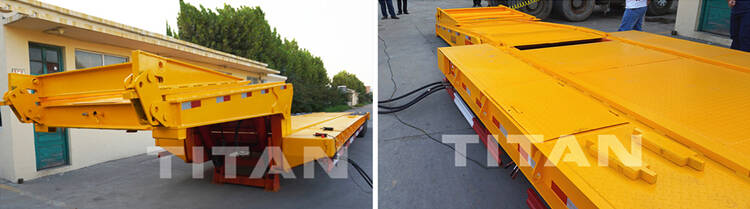 TITAN front folding lowboy trailer for sale
