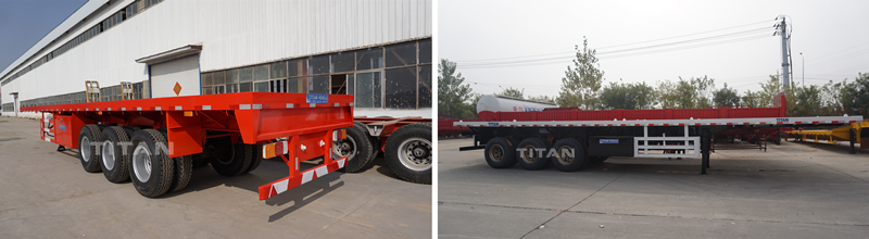 Flatbed semi trailer