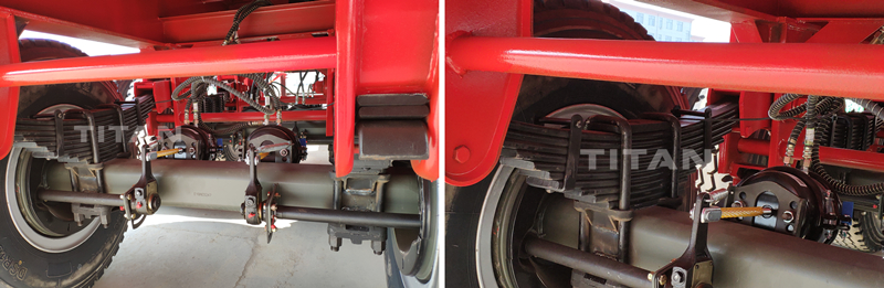 Details of the flatbed trailer