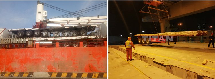 Package of flatbed semi trailer
