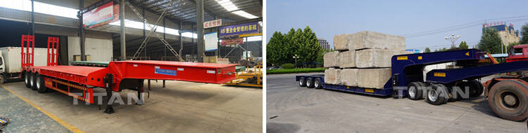 2/3 axle lowbed semi trailer