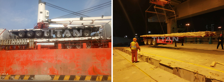 Package of Container semi trailer
