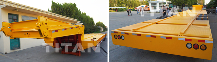 folding type goosenech front end low bed 