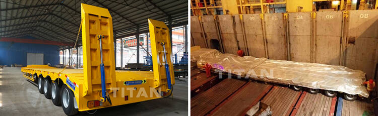 4 Axle lowbed semi trailer package