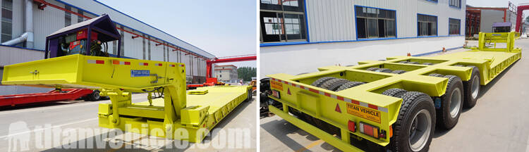 3 line 6 axle lowboy semi trailer
