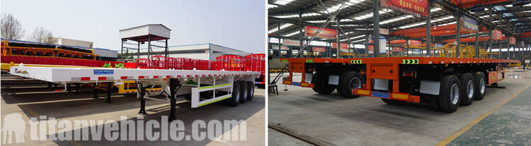 3 Axle flatbed semi trailer