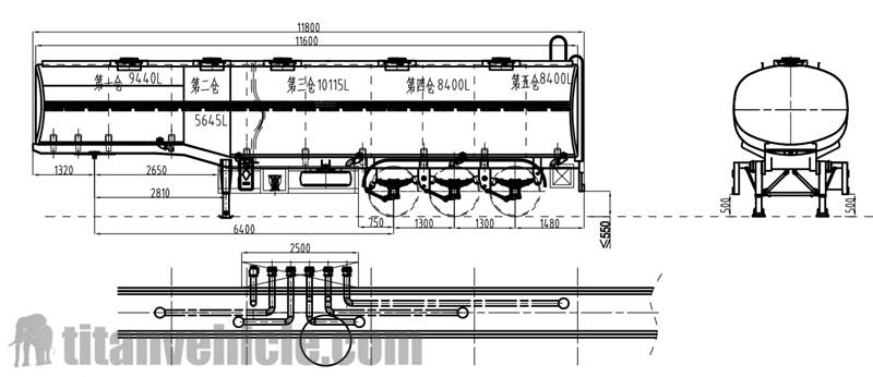 Drawing of Fuel Tanker Trailer