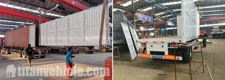 Package of Box semi trailer 