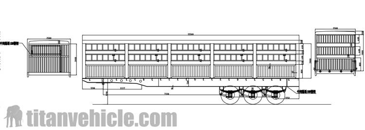 Drawing of Fence semi trailer