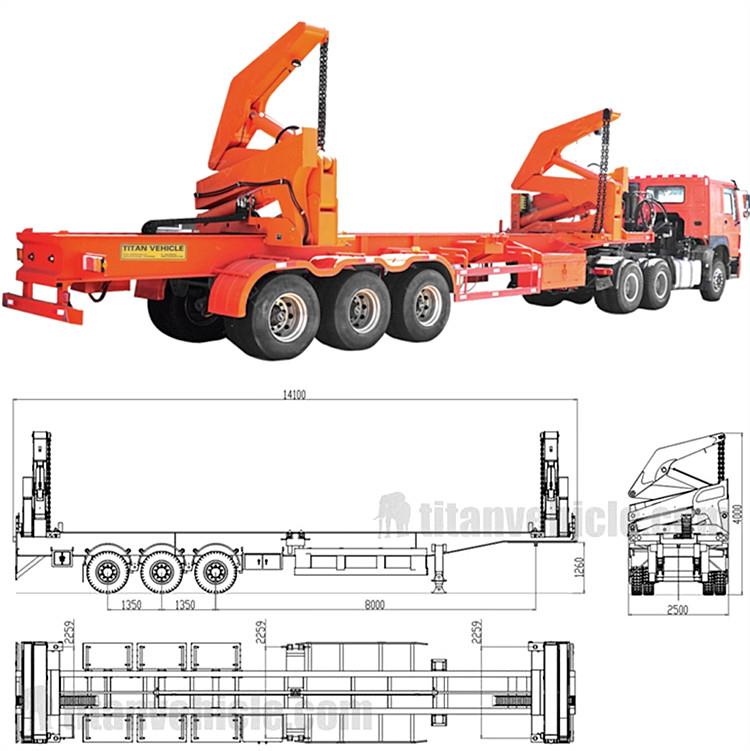 40FT Container Side Loader Truck Trailer Drawing