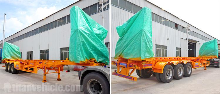 Package of 40FT Container Side Loader Truck Trailer