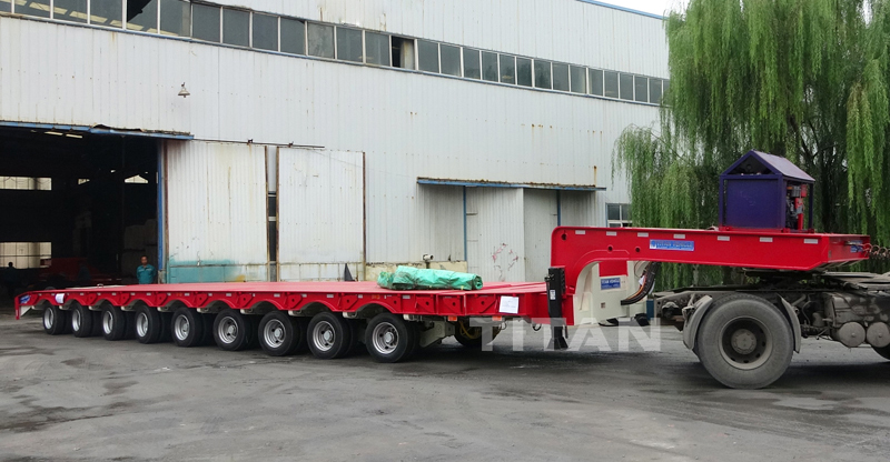 Extendable lowboy trailer
