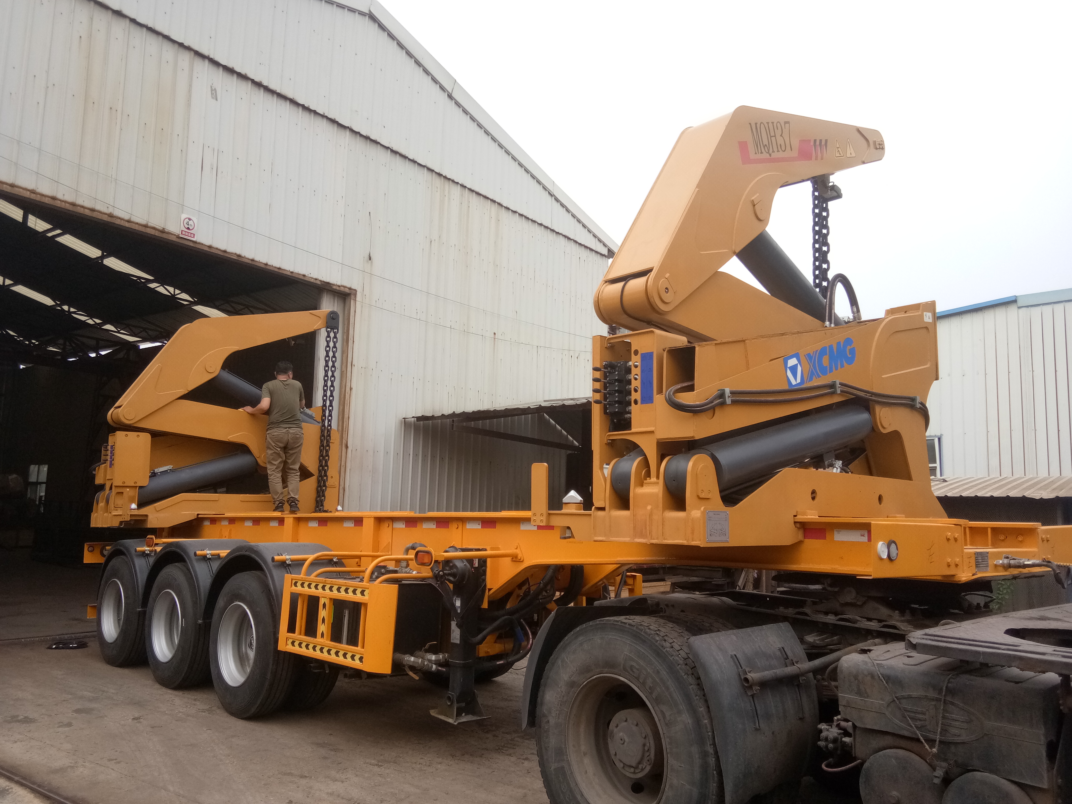 20ft container loading trailer