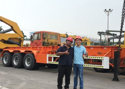 CUSTOMER FROM Nauru FOR CONTAINER SIDE LOADER TRUCK