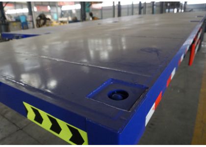 TITAN 40t flatbed trailer with Stainless steel floor